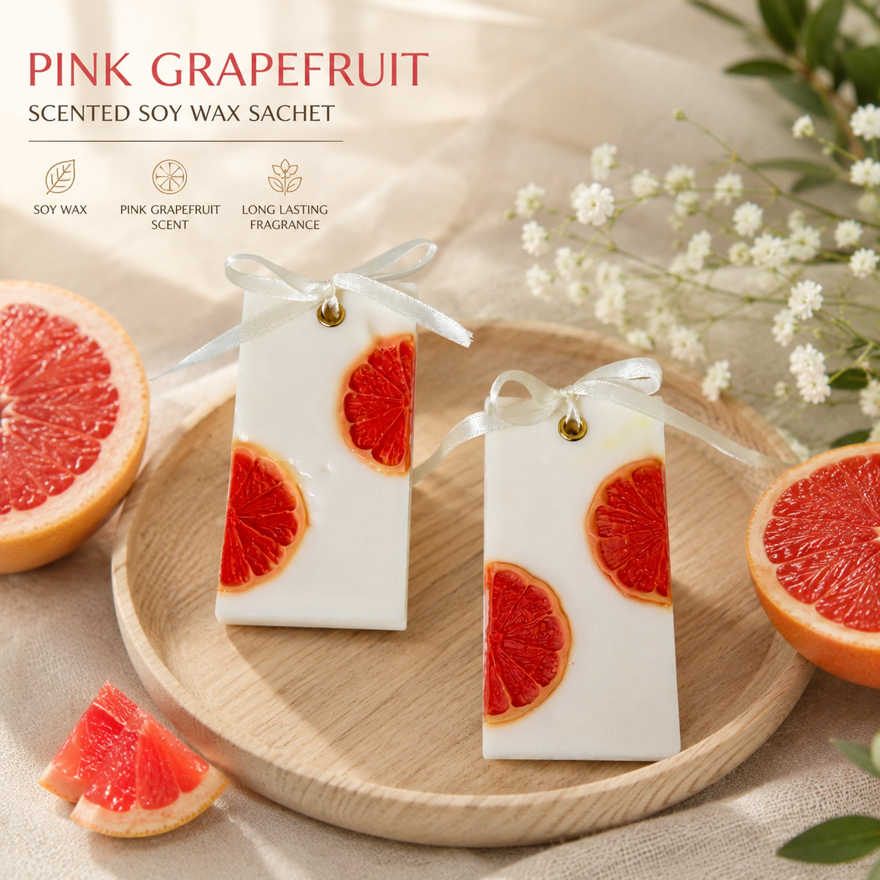 Pink Grapefruit Wax Sachet